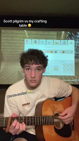 Scott pilgrim vs my crafting table parody song #fyp #foryourpage #xyzbca #songcover #coversong #guitarist #brainrot #Minecraft #minecraftsong #parody 