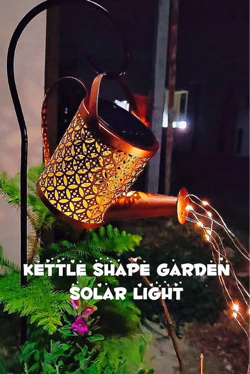 Kettle Shape Outdoor Garden Heavy Duty Waterproof Solar Lights #solarlight #kettleshapehangingsolarlight #kettleshapedlantern #kettlesolarlights