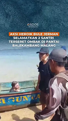 Aksi Heroik Bule Jerman Selamatkan 2 Santri Terseret Ombak di Pantai Balekambang Malang Sekelompok santri Ponpes Amanatul Ummah, Pacet, Mojokerto, terseret ombak saat berenang di Pantai Balekambang, Malang.  Warga negara Jerman bernama Helena Lindner dan seorang pemandu wisata, Rio Candra Hidayat (18) yang sedang berwisata melihat sekelompok santri tergulung ombak langsung terjun ke laut.  Kasi Humas Polres Malang AKP Bambang Subinajar mengatakan dua korban santri berhasil diselamatkan. Sementara 3 santri yang hilang ditemukan dalam keadaan meninggal dunia, Jumat, 11 April 2025.                           #aksiheroikbulejerman #bulejermanpantaibalekambang #pantaibalekambang #pantaibalekambangmalang #malang #malangviral #viralmalang #trend #trending #trendingvideo #fypagee #fypp #trendingnews #trendingtiktok #trendingnow #fypdong #trendy #trendnews #viral_video #viralvideo #viraltiktok #fypppppppppppppppppppppp #newstiktok #virall