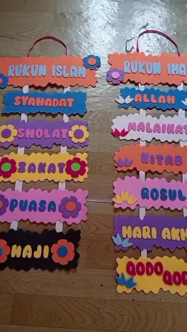 RUKUN IMAN RUKUN ISLAM hiasan dinding kelas  #menghiaskelas #hiasankelas #hiasankelasrukunimandanislam #hiasangantung #sponeva #hiasansponeva #rukuniman #rukunislam 