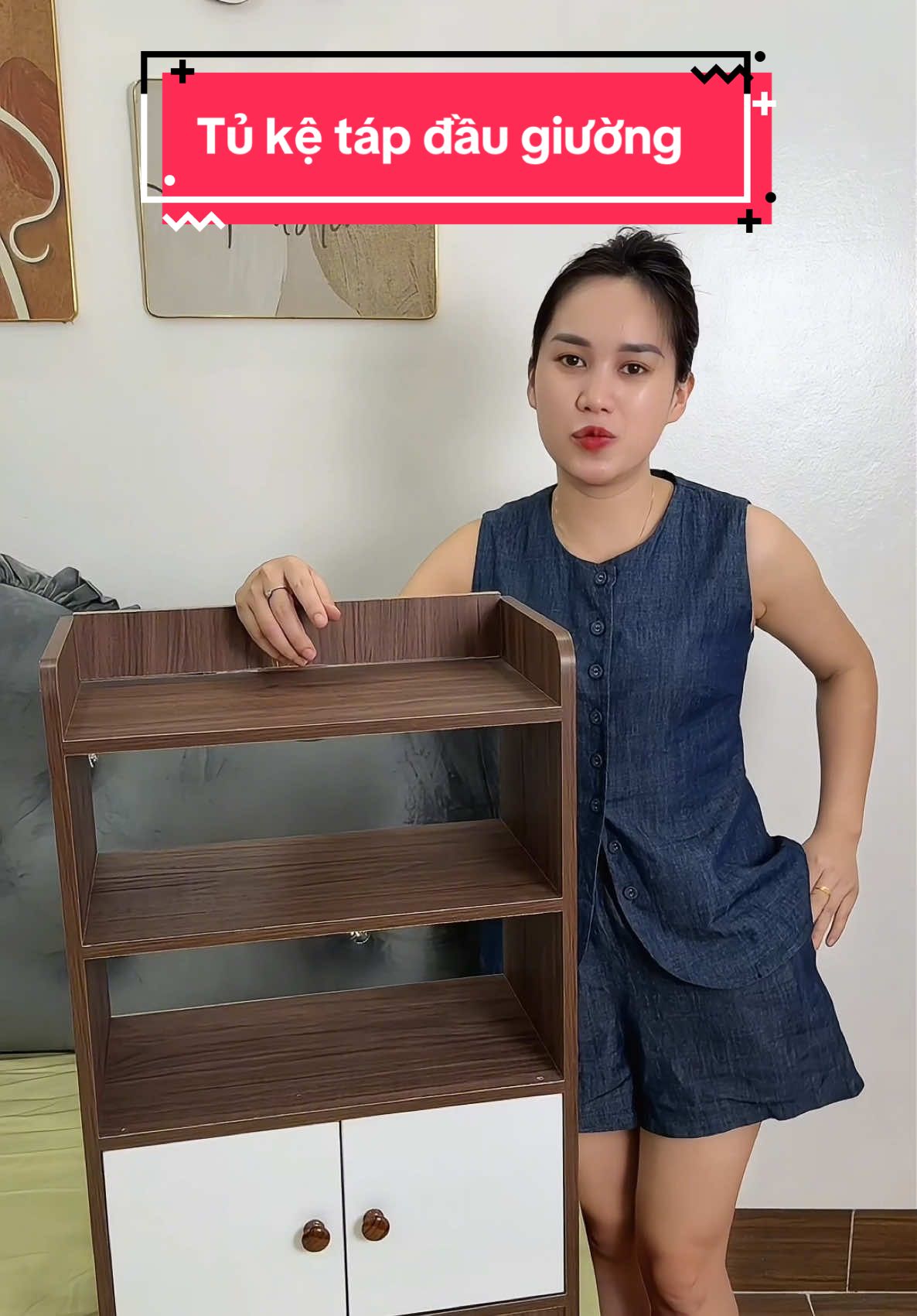Tủ kệ để đầu giường xịn xò chỉ hơn 100 thôi nha #xuhuong #hangmen96 #tudaugiuong #tapdaugiuong 