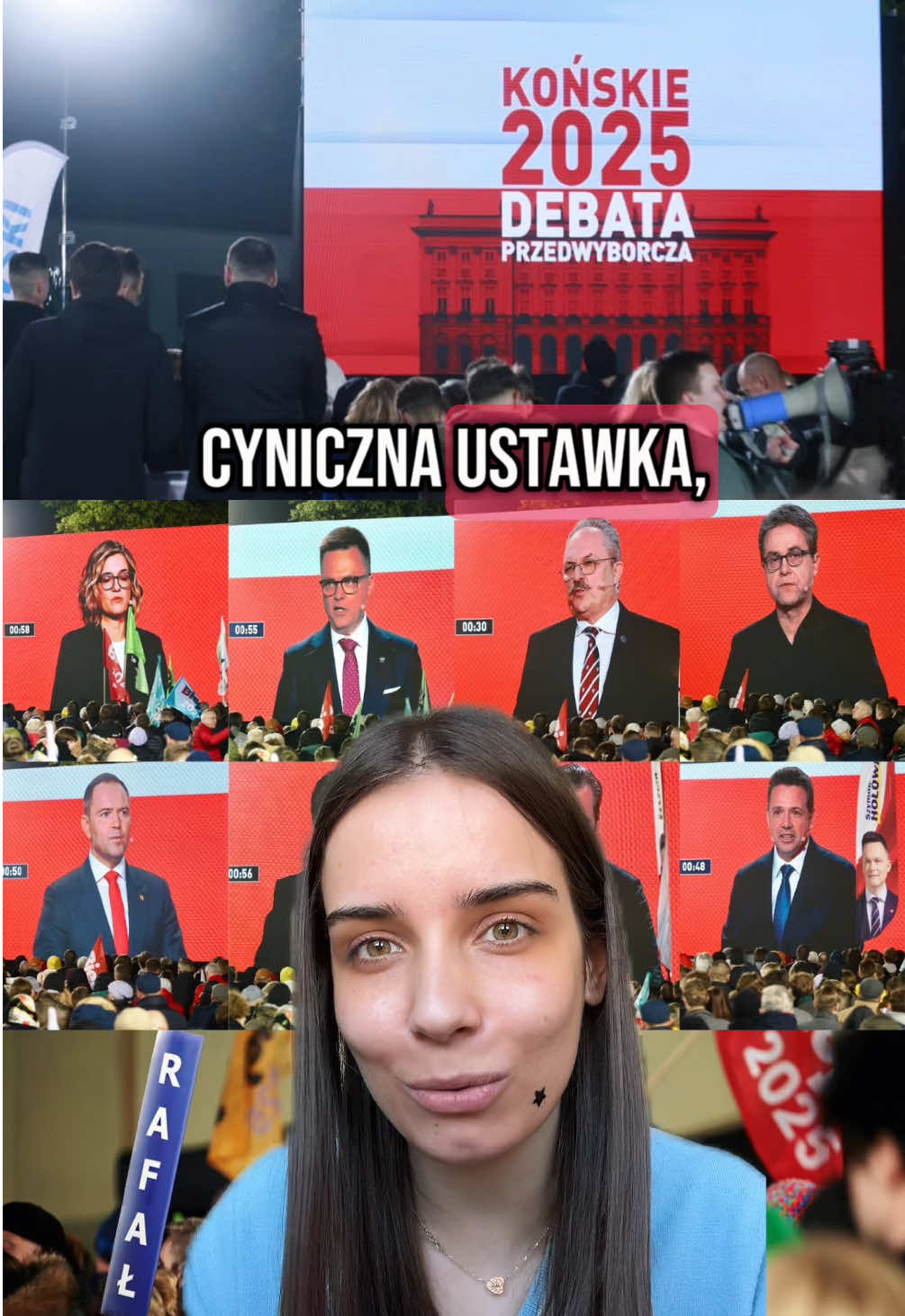 Wczorajsze wydarzenie w Końskich to nie była żadna debata, tylko spektakl wyreżyserowany przez sztab Rafała Trzaskowskiego. Na 90 minut przed startem “debaty” w Końskich, Rafał Trzaskowski zaprosił do udziału wszystkich kandydatów.  Zamiast poważnej rozmowy o Polsce, otrzymaliśmy Trzaskowski Show, z gościnnym udziałem Senyszyn, Hołowni, Biejat, Stanowskiego, Maciaka, Jakubiaka i Nawrockiego.  #wybory2025 #debataprezydencka 