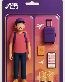 نخطط وجهاتك ونحجز سفراتك 🗺️ بـــأفضل جودة وبــــأقل الأسعار  ✈️💜 #ai #travel #figure #trips #hotel 