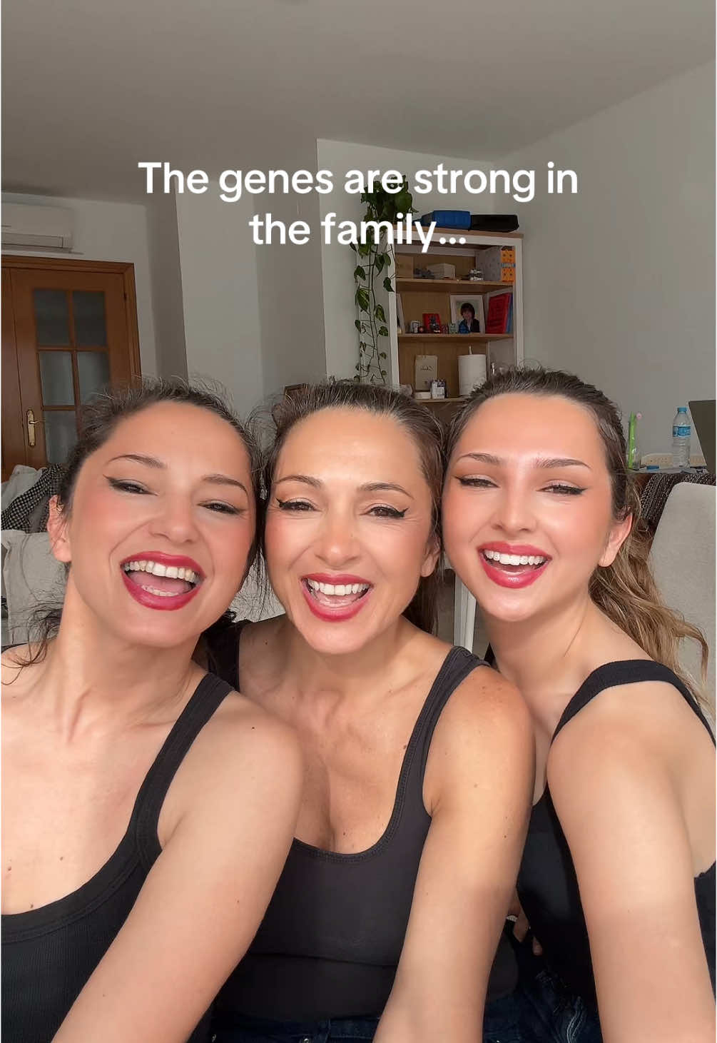 Dads genes couldn’t compete with mom’s side of the family #mom #aunt #lookalike 