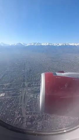 On approach to Almaty International Airport. FlyArystan flight FS-7054 NQZ-ALA Airbus A320-271N EI-KBV. @FlyArystan✈️🦁 #aviation #Airbus #aircraft #flight #qazaqstan 