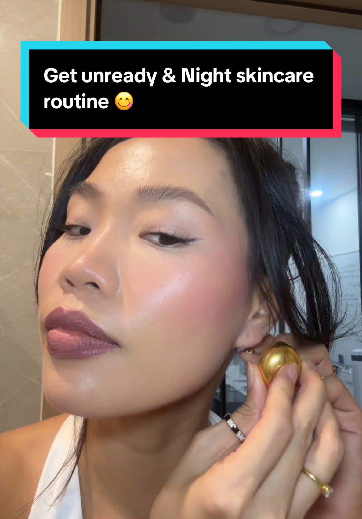 Get unready và chăm sóc da buổi tối 😋 Trộm vía da căng bóng và hết kích ứng rùiiii #LuciaTrinh #makeup #fyp #reviewmypham 