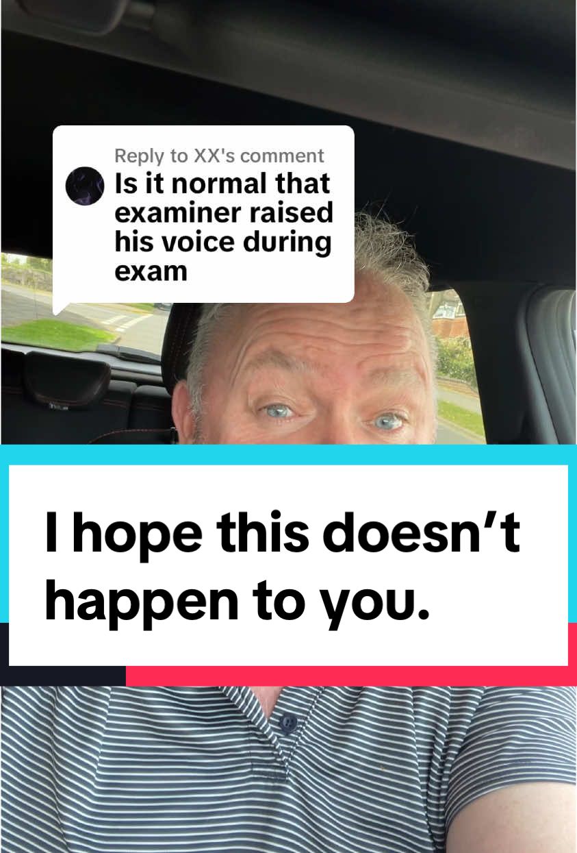 Replying to @XX nobody should be shouting at you. #drivingtesttips #drivingtest #passyourtesttoday #fyp #drivesafe #learntodrive #passyourtest 