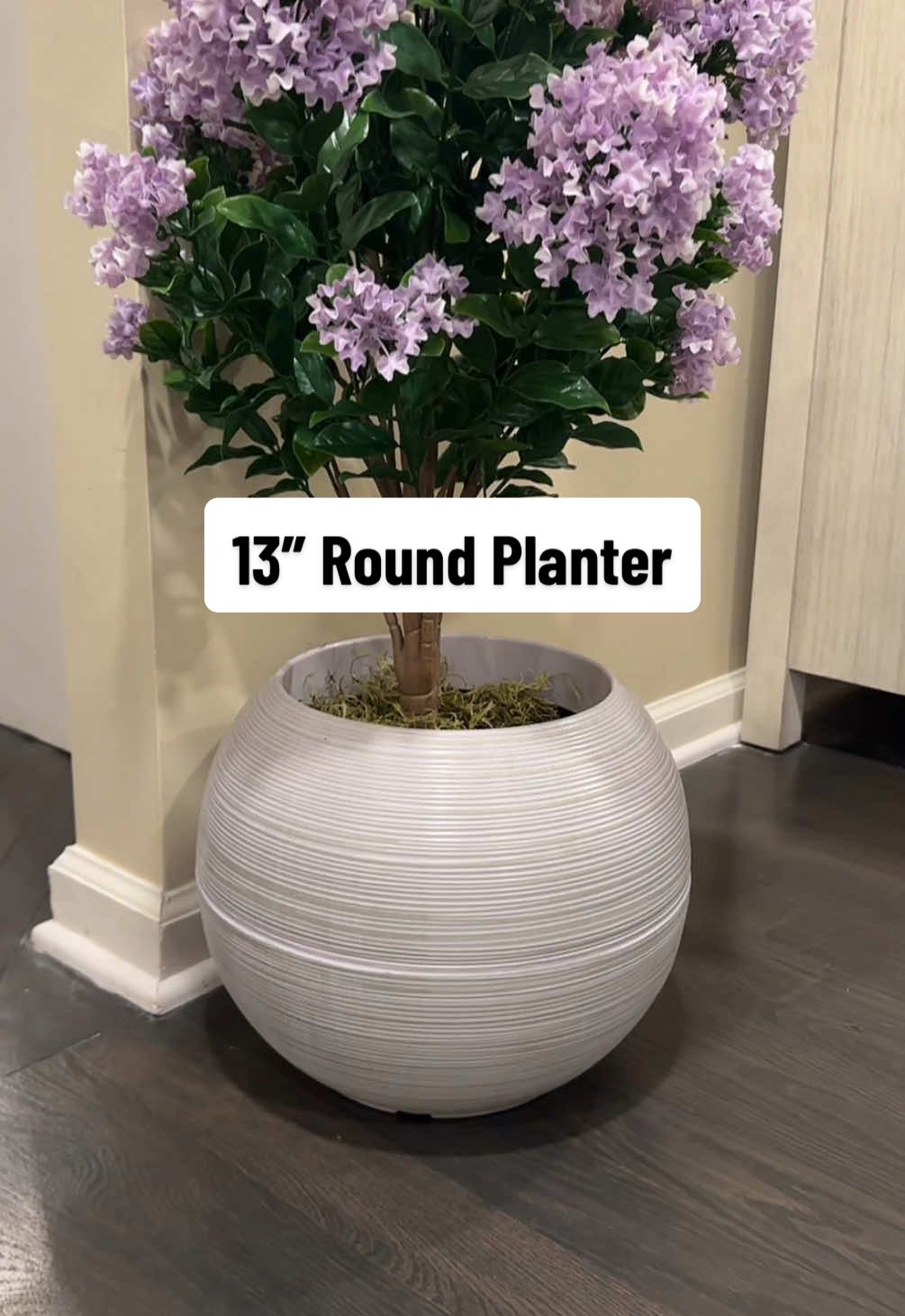 QVC just came out with these gorgeous 13” round planter pots that can be used indoors or outdoors with real or artificial plants 🪴 #planter #planters #gardening #plants #artificialplants #flowerpot #flowerpots 