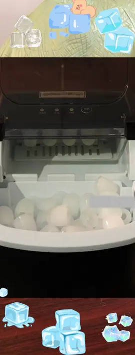 EUHOMY Ice Maker Countertop with Handle, 26lbs in 24Hrs, 9 Ice Cubes Ready in 6 Mins, Auto-Cleaning Portable Ice Maker with Basket and Scoop, for Home/Kitchen/Camping/RV. (2024 New Silver) Utensils#tiktoks #fyp #tea #tiktokmademebuyit 