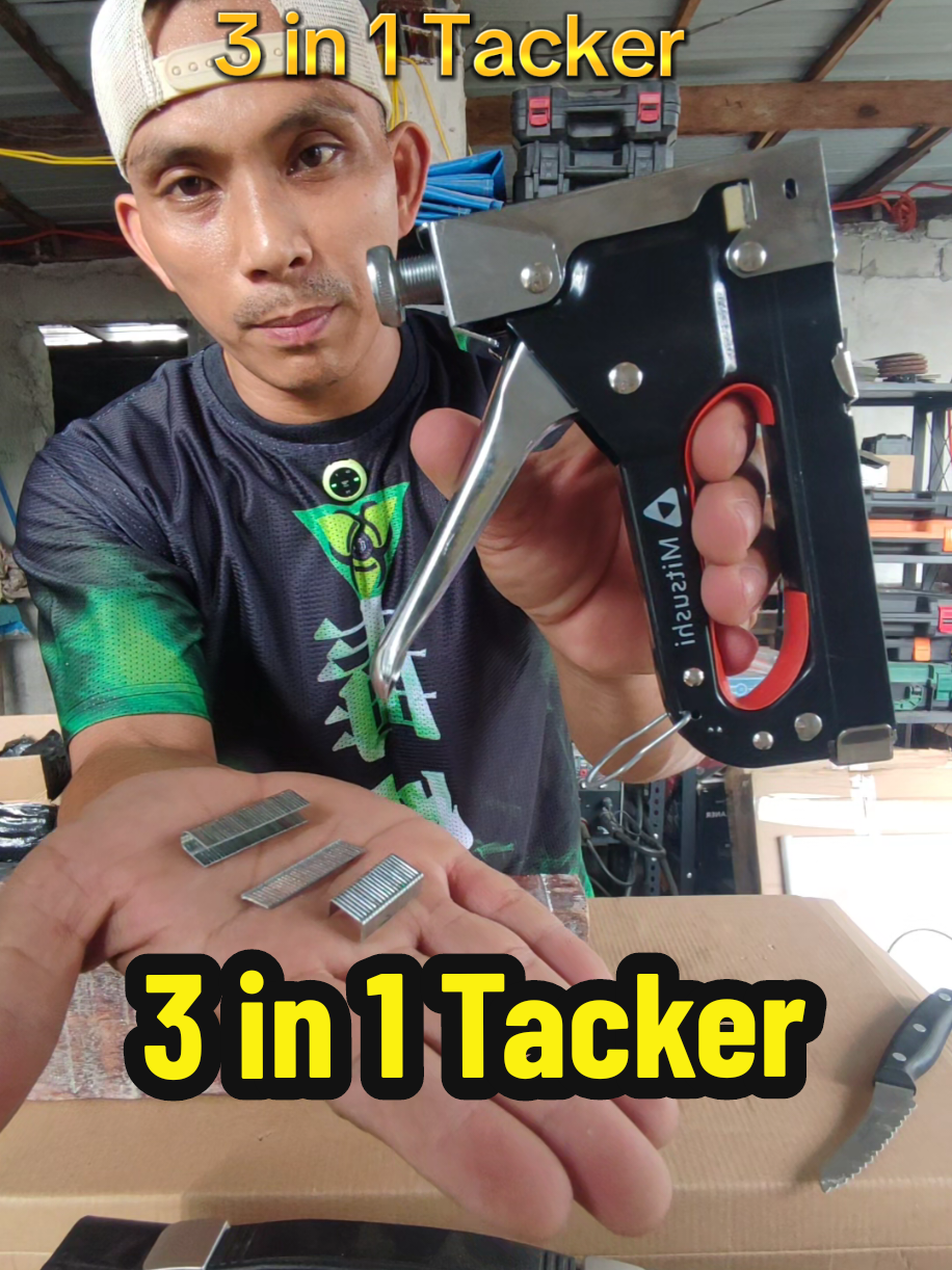 Mitsushi 3-in-1 GunTacker Heavy Duty Ceiling Artifact Tufting Construction Site Decoration Fixation 😎 #3in1guntacker #guntacker #stapler #heavyduty #nailstaple #tacker #stainless #tarpaulin #curtain #seatcover #tiktok #yellow #basket #kamani #mattypuno #mitsushi 