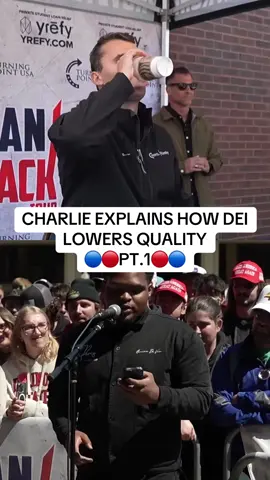 Do you think DEI lowers the quality of work to meet diversity quotas? #charliekirk #college #debate #trump #racism #dei 