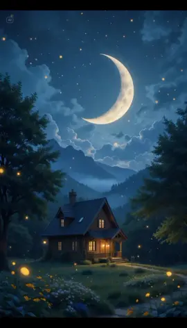 Pengantar tidur #nature #moon #relaxing #scenery #star #vibes #mountain #Home #aesthetic #natureofnature7 