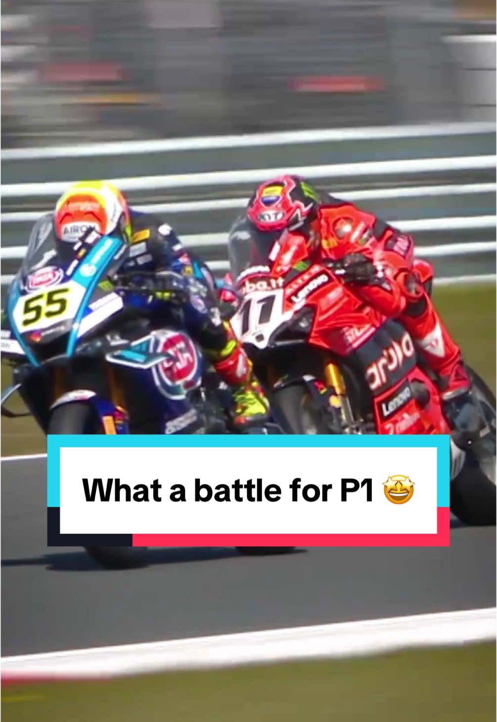 The lights went out and the gloves came off! 🔥 Loka and Bulega were battling hard for P1 in lap one ⚔️ #DutchWorldSBK 🇳🇱 #WorldSBK    #motorcycle #Motorsport #racing   #sportsontiktok  