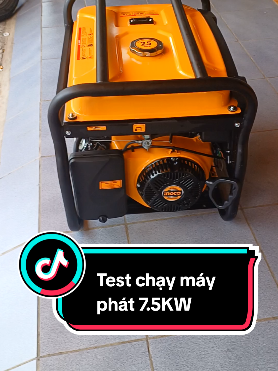 TEST CHẠY Máy phát điện 7.5KW INGCO GE75006 chính hãng dây đồng CHO KHÁCH GHÉ MUA #mayphatdien #mayphatdienchinhhang #mayphatdieningco #mayphatdiengiadinh #mayphatdiencongtrinh #mayphatdiencty #thidiy #thireview 