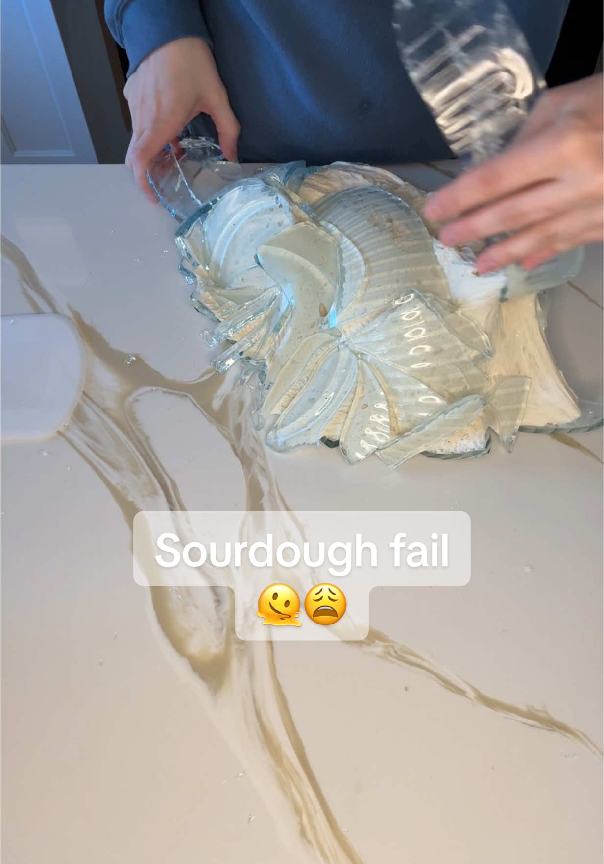 Mistakes happen to the best of us! This one hurt though 🥲😅 #sourdoughbread #bakingfail #sourdoughclub 