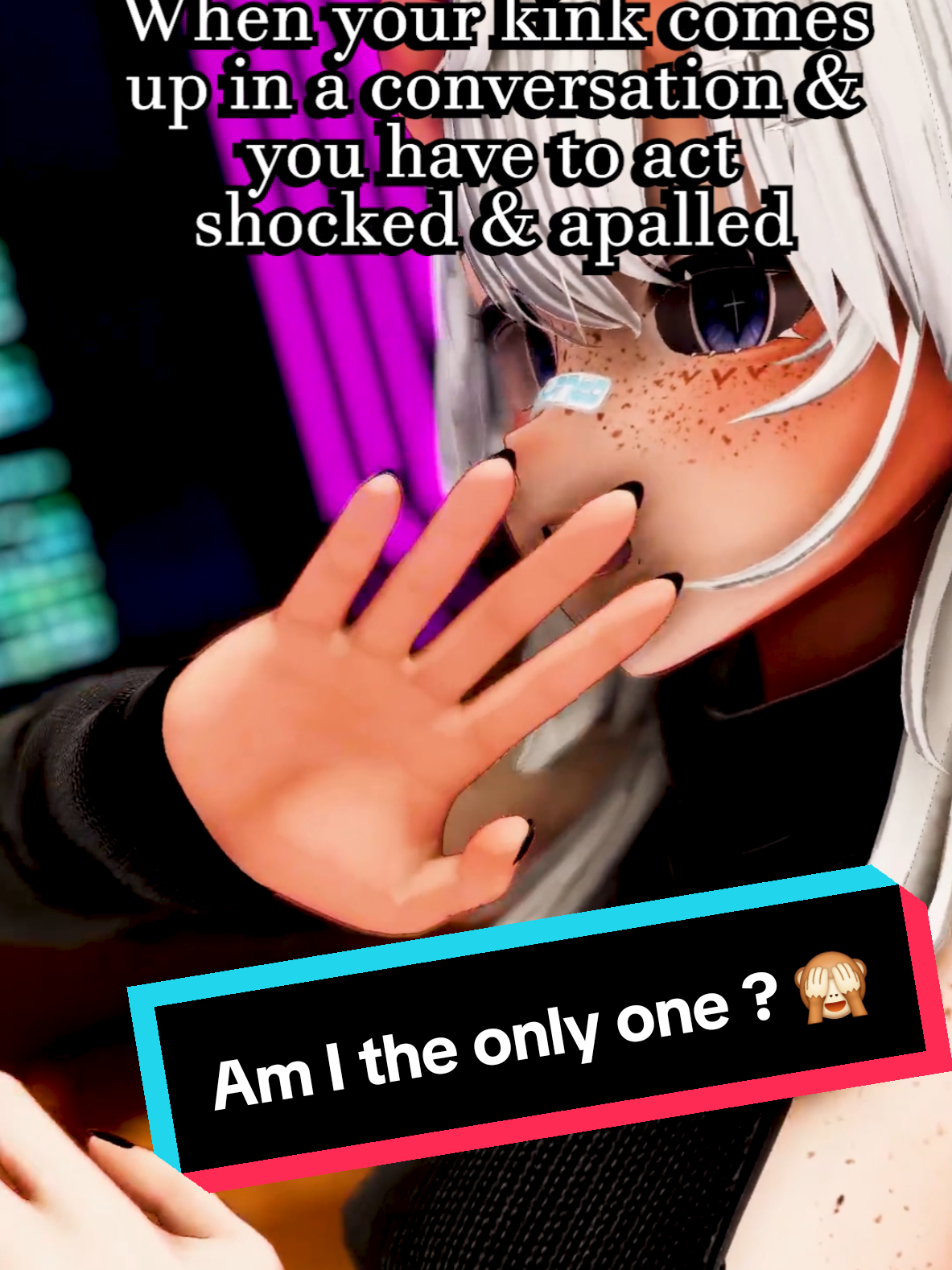 Am I the only one ? 🙈 • • • #vrchat #vr #virtual #girlfriend #lgbt #femboy #trans #frieren #elf #freckles #anime #cosplay #vibe #oni #foryoupagе #foryou #fyp 
