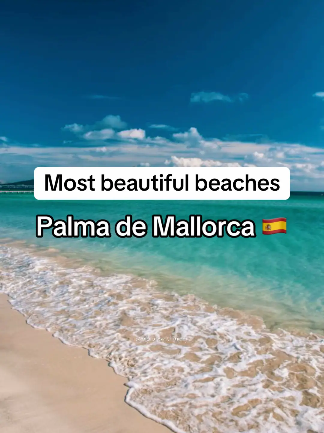 Most beautiful beaches in Palma de MALLORCA 🇪🇸😍 #fyp #mallorca #foryoupage #traveltiktok #holiday #luxurytravelstyle #palma #palmademallorca 