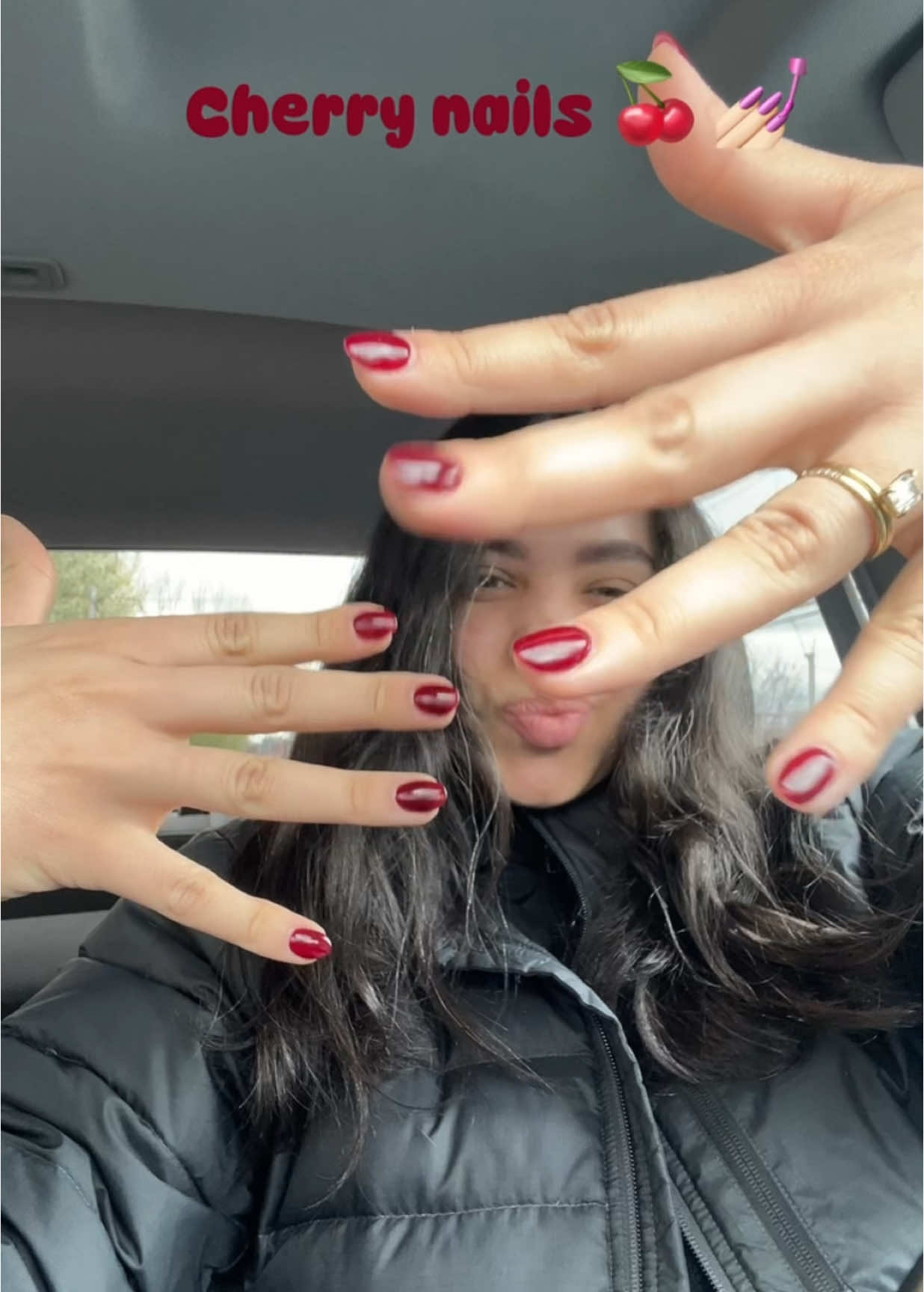 New nails 💅🏻🍒🍒 #nails #cherrynails 	