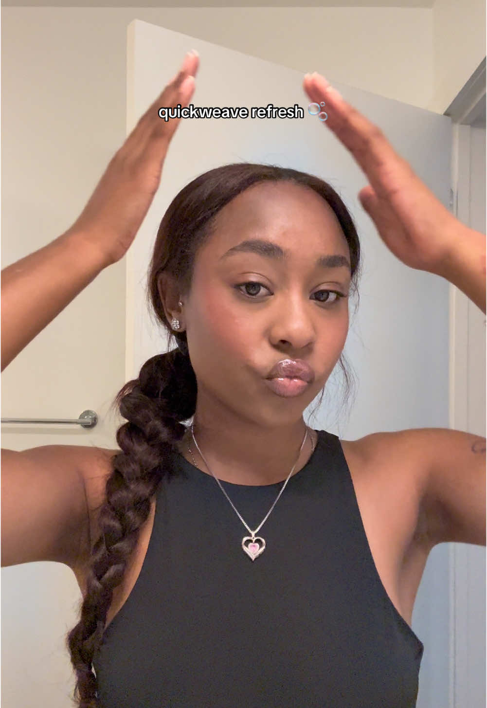 qw pushing 3 weeks 😩 #hairtok #hairinspo #haircare #hairinfluencer #haircontent #quickwave #viral 