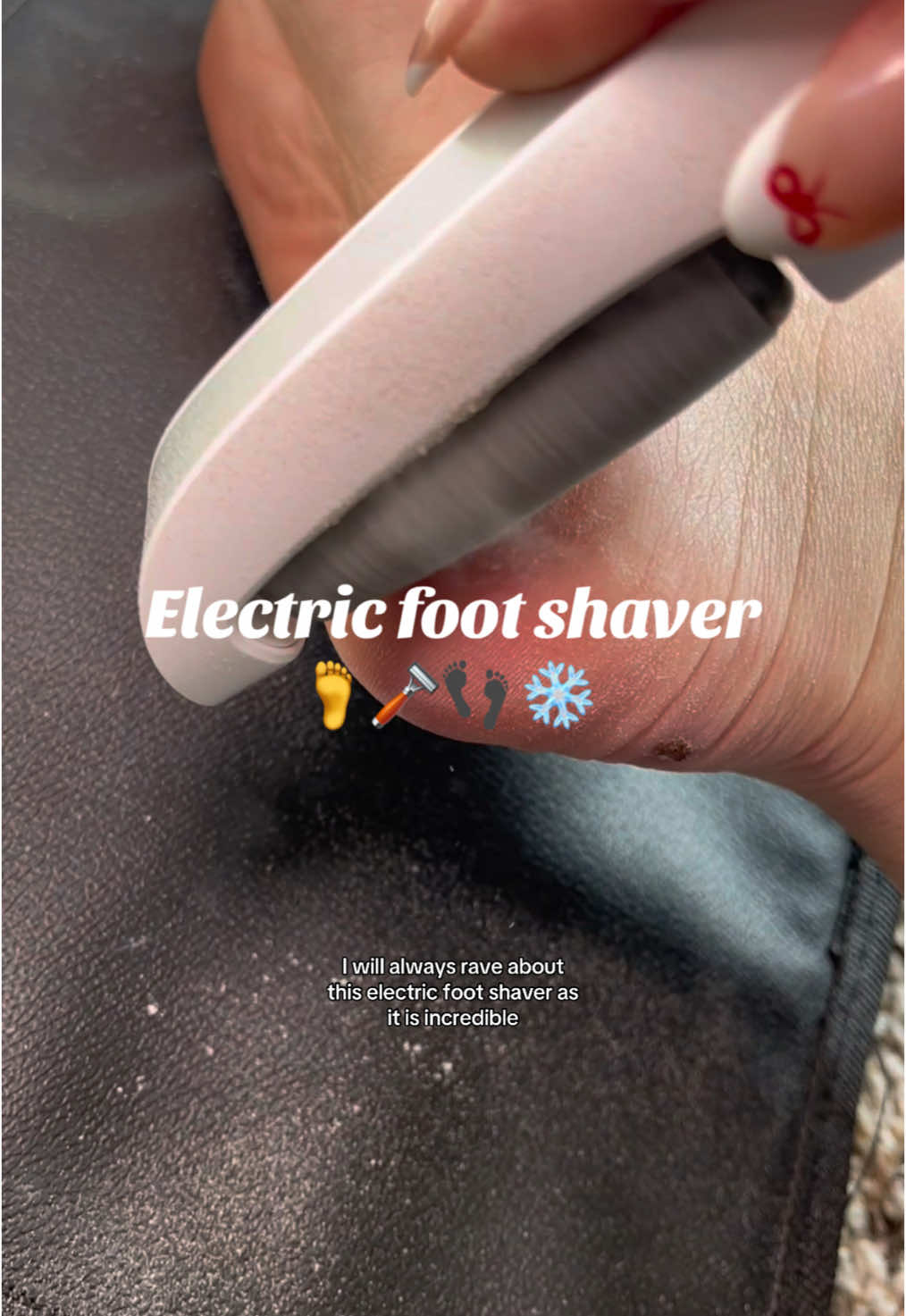 It honestly feels so nice too lol #electricfootfile #footshaver #drycrackedheels #crackedheels #SelfCare #selfcareroutine #footfile #feetcare #feet #feetcarearoutine 