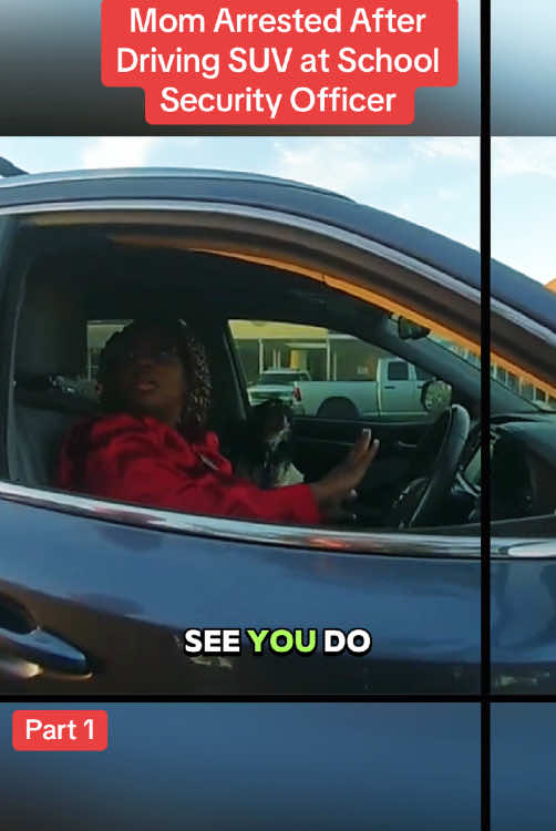 Mom Arrested After Driving SUV at School Security Officer #cops #police #fyp 