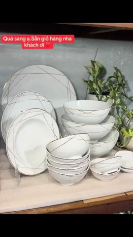 Bộ set tia sáng vẽ vàng gốm sứ CK cao cấp rất sang rất đẹp và chất lượng ạ 🫧🕸️#gomsuCK #madeinvn🇻🇳 #antoanchosuckhoe #hangtotgiatot #gomsucaocap #gomsucaocap #quatangsangtrong #xuhuong 