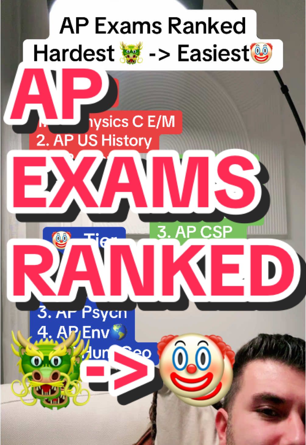 AP EXAMS RANKED!!! if exams are coming up in less than a month and the college board switched over to digital exams without releasing a single practice test! Whiz is going to pick up the slack, but in the meantime, check out this list of exams, ranked by students perceived difficulty in a survey #college #admissions #ivyroadmap #ivyleague #apexams #ap 