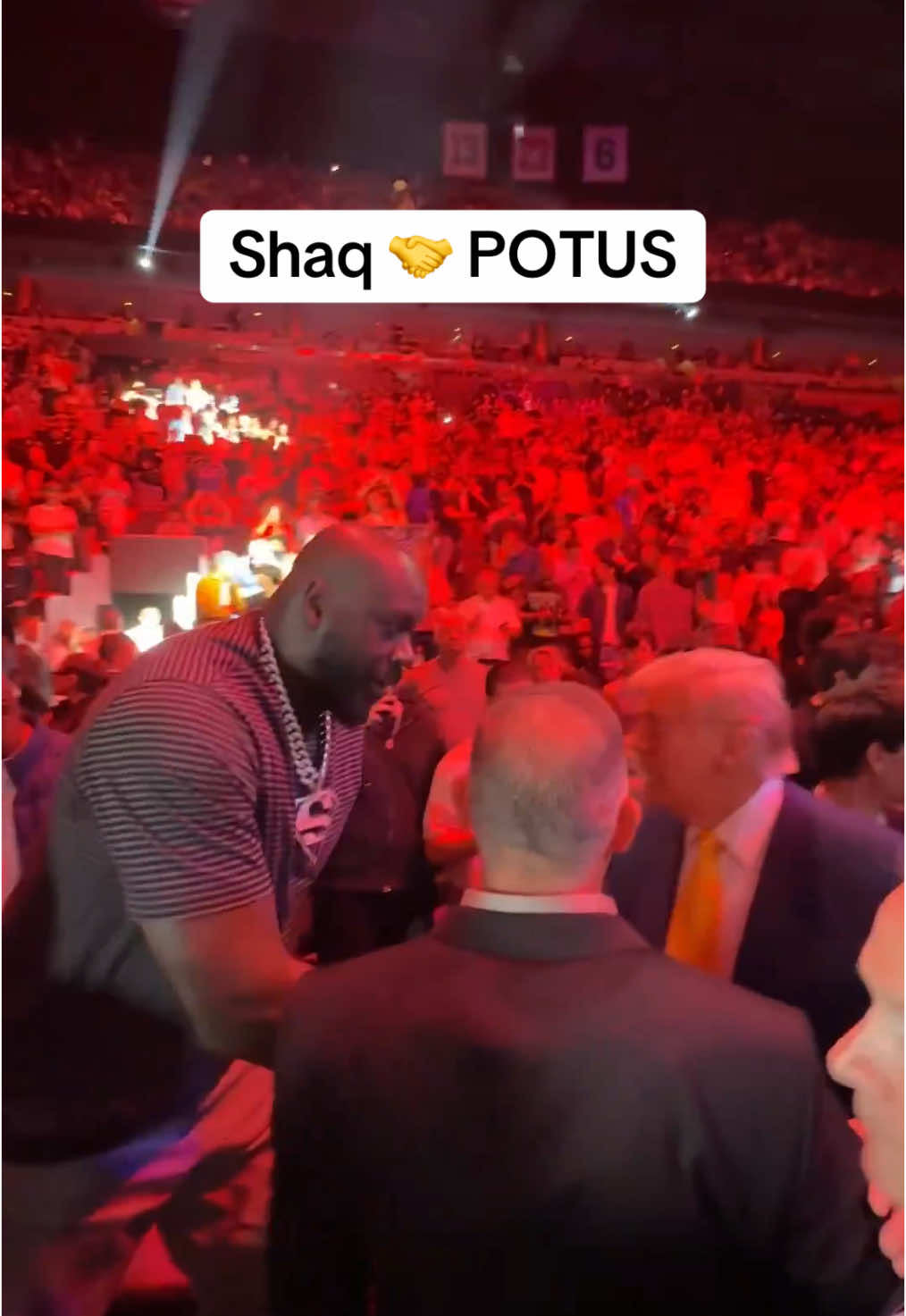 Shaq links up with Donald Trump at UFC 314 🤝 [via @Nick Sortor] 
