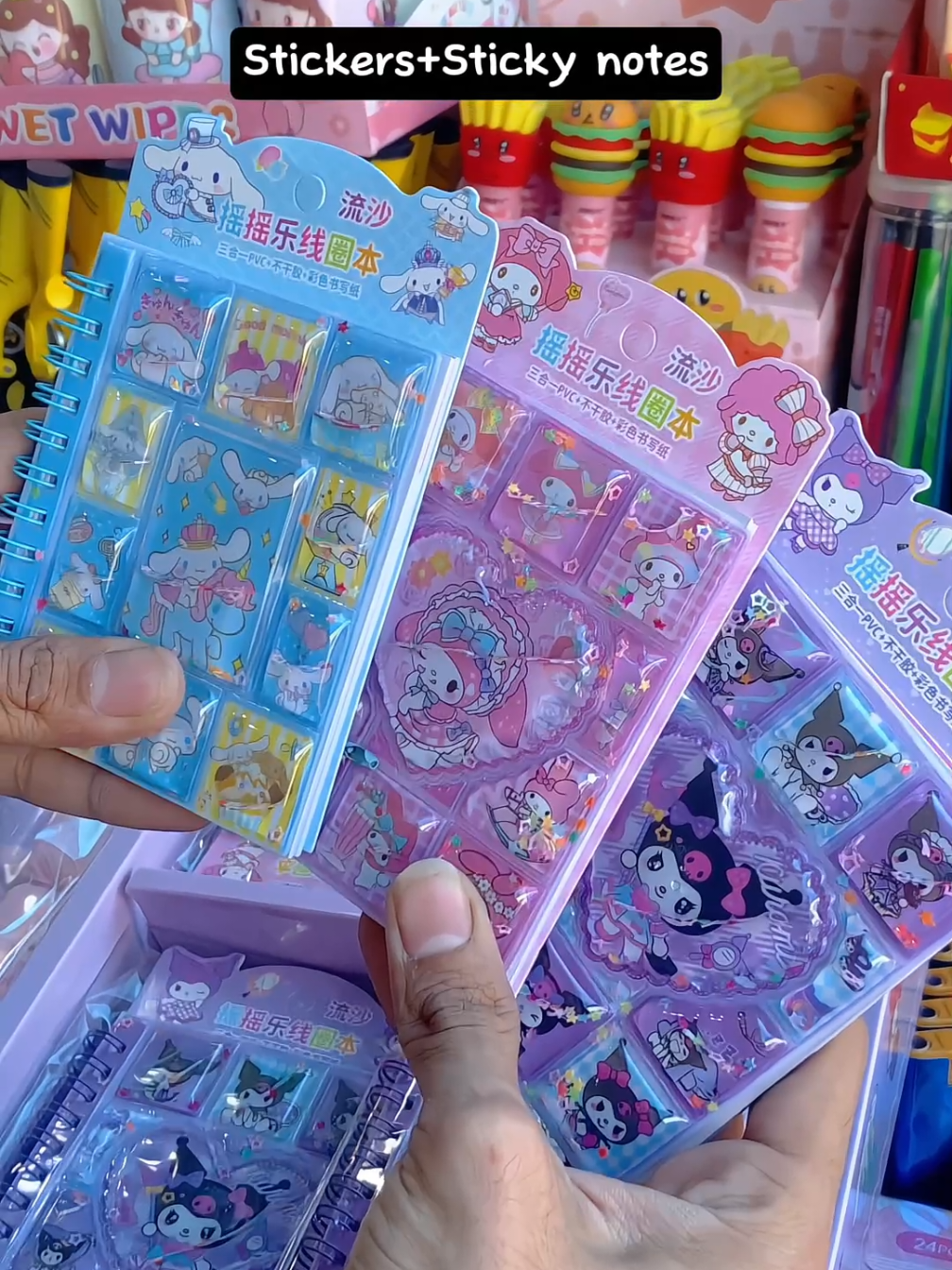 Water Filled Stickers And Sticky notes notebook. cash on dilevery all over Pakistan#dairy #planner #stickers #stickynotes #stationery #hbc #tiktok #viral #fypシ゚ #trending 