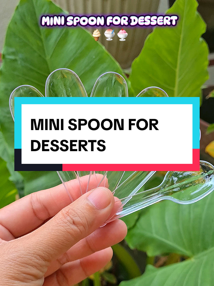 Perfect sa mga my negosyong ice cream, mini graham, at kung anu anong desserts. 😋  #minispoon #disposablespoon #minispoons #plasticspoon #dessertsspoon #smallspoonfordesserts 