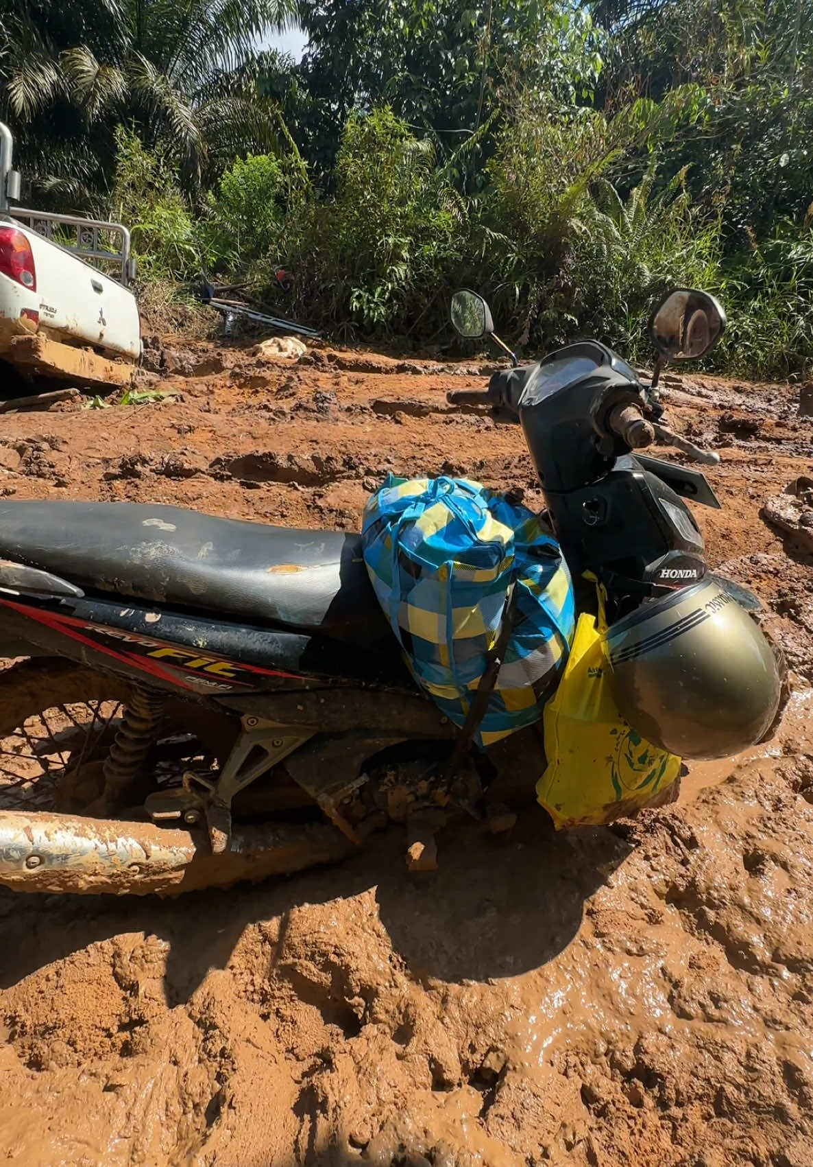 Kondisi jalan penduduk Kalimantan saat ini. Ke kota susah,harga kebutuhan makin mahal