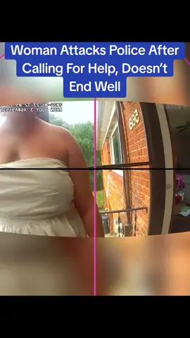 Woman Attacks Police After Calling For Help, Doesn’t End Well #cops #copsoftiktok #police #policeofficer #policecar 