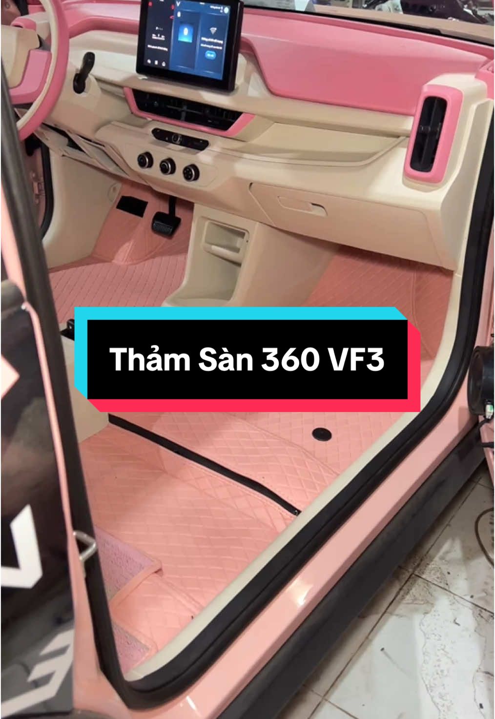 Thảm lót sàn 360 VF3 , ít khe hở,  chống nước , dễ vệ sinh , sang trọng #tktuning #vinfast #vf3 #ghedien #vinfastvf3 