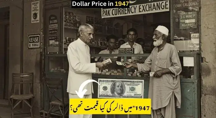 In 1947, when Pakistan was created, the exchange rate of the Pakistani Rupee (PKR) to the US Dollar (USD) was fixed at Rs. 3.31 per US dollar.