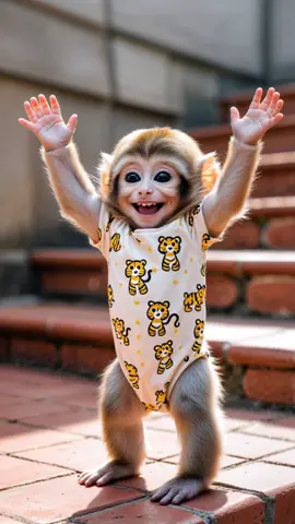 One look at this baby monkey smile, and I’m in love! 🐒💖 #monkeys #babymonkeys #adorable #animals