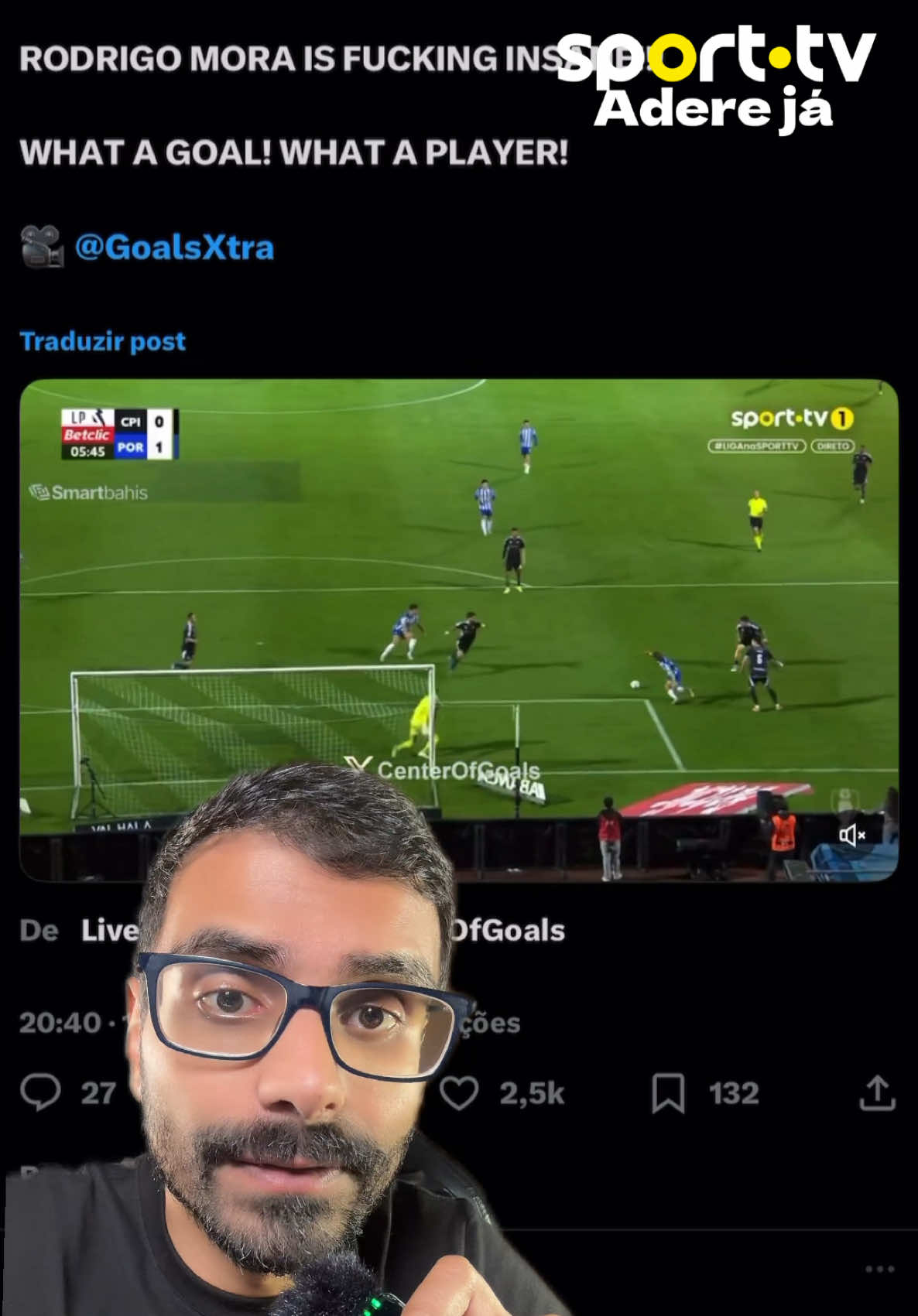 Rodrigo Mora a dar a vitória ao Porto 🔥 Adere aos canais @sport tv  #futebol #fcporto #ligaportugal #rodrigomora #casapia #fy #fyp