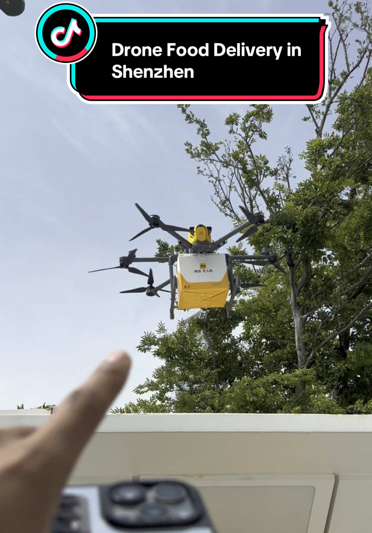 Drone food delivery is cool but it takings peoples job #fyp #shenzhen #ethiopian_tik_tok🇪🇹🇪🇹🇪🇹🇪🇹 #guangzhou #habeshatiktok #cantonfair #dronedelivery #ch 