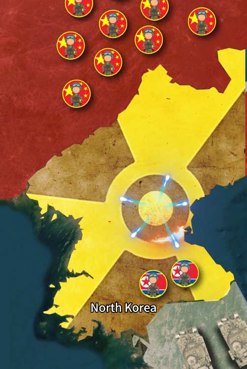 What would happen if war broke out between the United States and North Korea?#fyp #tiktok #maps #usa 