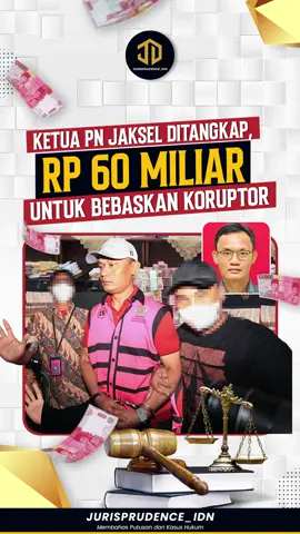 💰 Harga Keadilan: 60 Miliar Rupiah 💰 ⚖️ Ketua PN Jaksel ditangkap karena menerima suap Rp 60 miliar untuk mengatur vonis lepas (onslaag) dalam kasus korupsi ekspor minyak goreng. Tiga korporasi besar lolos dari tuntutan ganti rugi hampir Rp 17 triliun. Putusan dijual, hukum dilecehkan. Kalau keadilan bisa dibeli, masihkah kita percaya pada pengadilan? #HargaKeadilan #SuapPengadilan #KorupsiIndonesia #VonisDijual #TikTokHukum #BeraniBersuara #60Miliar #SkandalHukum #HukumKita #ReformasiPeradilan #fyp #foryoupage #fyphukum #jurisprudence #pnjakselkorupsi #MuhammadArifNuryanta #korupsi #korupsimigor #trendhukum #marcellasantoso #arybakri 