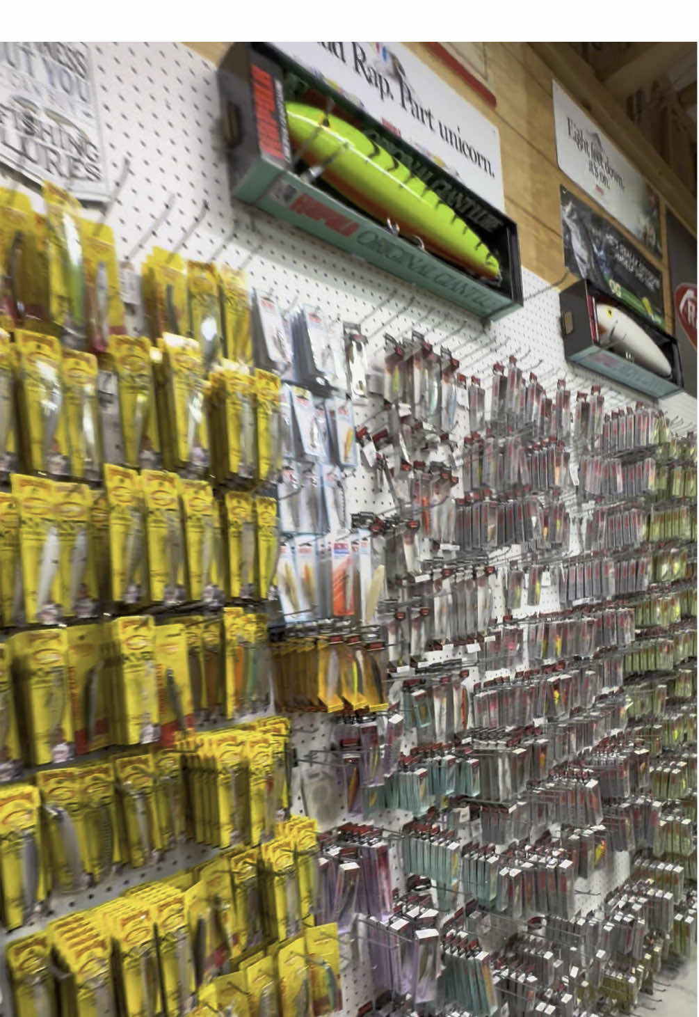 When you do an early Sunday morning walk through and see a lot of empty pegs and products hanging in random places. #busyweekend #baitshop #maandpopshop #shopsmallbusiness 