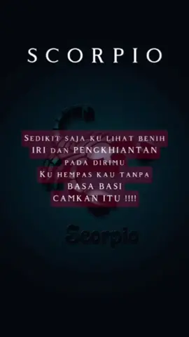 Berteman dengan scorpio sangatlah simpel. Asal jangan pernah...... #zodiac #scorpio #zodiakscorpio #scorpio n #scorpio♏ #zodiacs #zodiacsign #scorpions