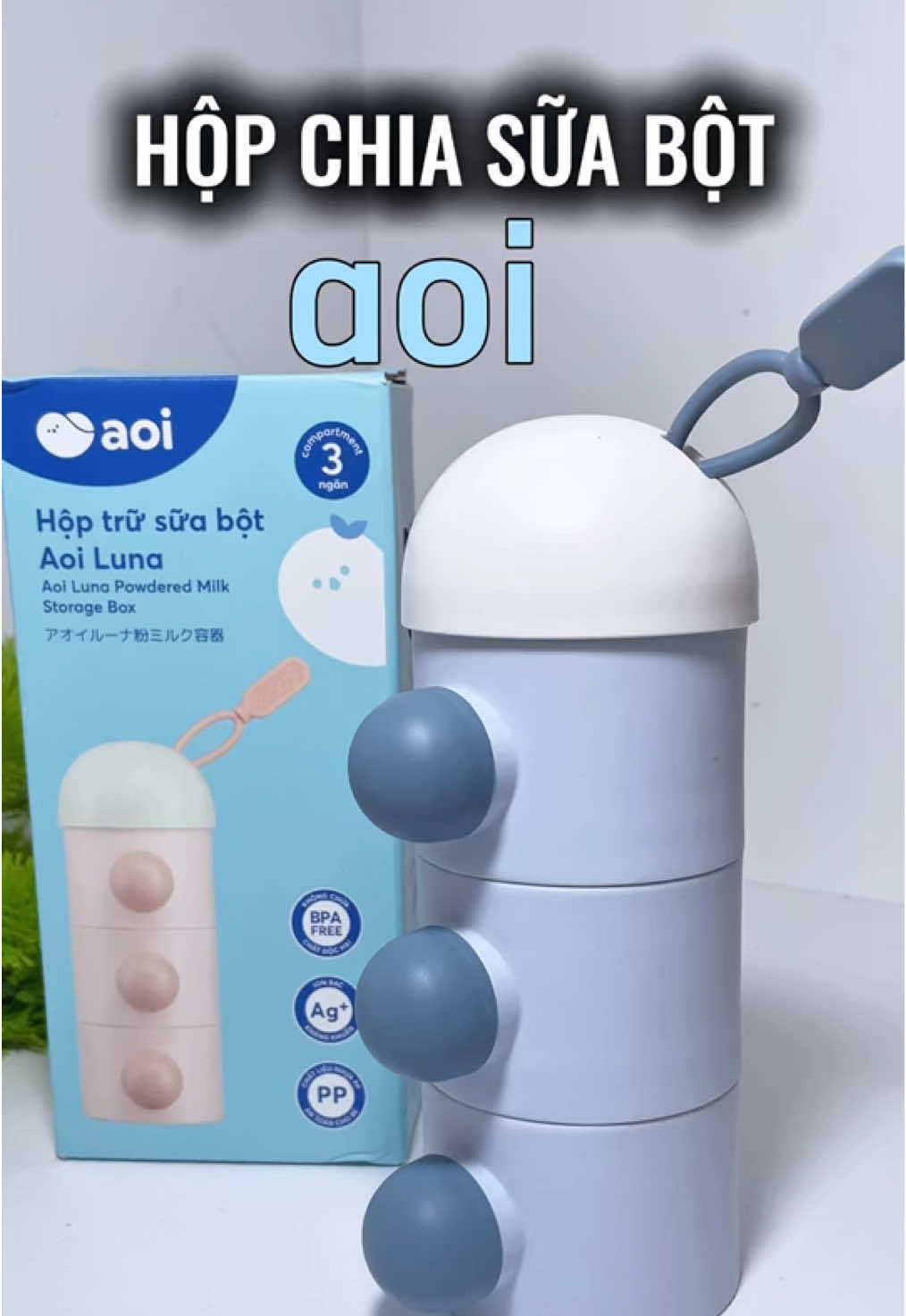 Hộp chia sữa bột aoi nhỏ gọn, tiện lợi mang đi chơi, du lịch #meleobin #embedangyeu #hoptrusua #aoi #inochi #mebimsua #viral 