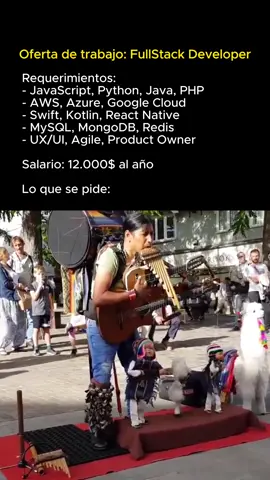 Ofertas de trabajo para FullStack Developer. Es normal desanimarse con las ofertas de empleo que últimamente se encuentran en programación. Muchos requerimientos, años de experiencia y salarios bajos. Hay empresas que quieren aprovecharse de la situación para pedir perfiles irreales. Por suerte no todas son así. Es difícil pero ten paciencia y mientras sigue formándote. Mucho ánimo a todas las personas que buscan su primer empleo. ¡Deja tu ❤️ para que esta gente encuentren su primera chamba! #software #programacion #fullstack #programador #programadores