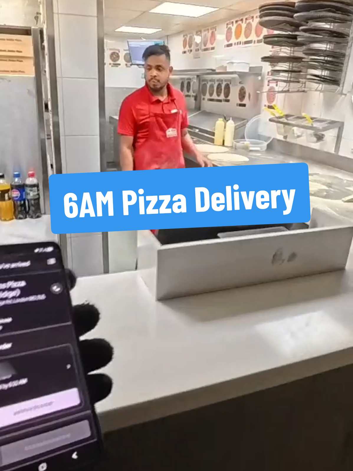 6am pizza delivery and my First time being tip-baited...  #work #london #deliveryrider #ubereatsdriver #papajohns #pizza 