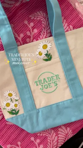 Got this idea from @That’s My Bookshelf 📚✂️ and I knew I had to recreate it as a gift for a friend! It was last minute, so everything was from Hobby Lobby! 💐  #traderjoes #totebags #girly #justgirlythings #aesthetics #crafty #DIY #imjustagirl #spring #giftideas #giftguide #easter #mothersday #giftsforher #girlhood #foryoupage #fypシ゚viral 