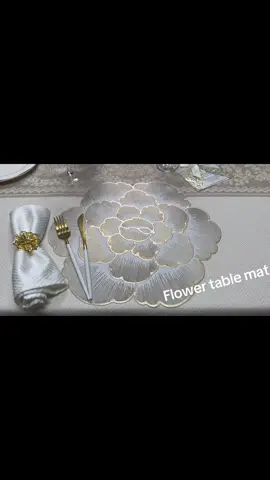 White Gold Table Mats #AdasBridal #dinningtable 