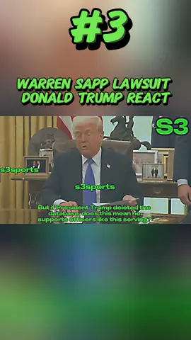 WARREN SAPP LAWSUIT DONALD TRUMP REACT