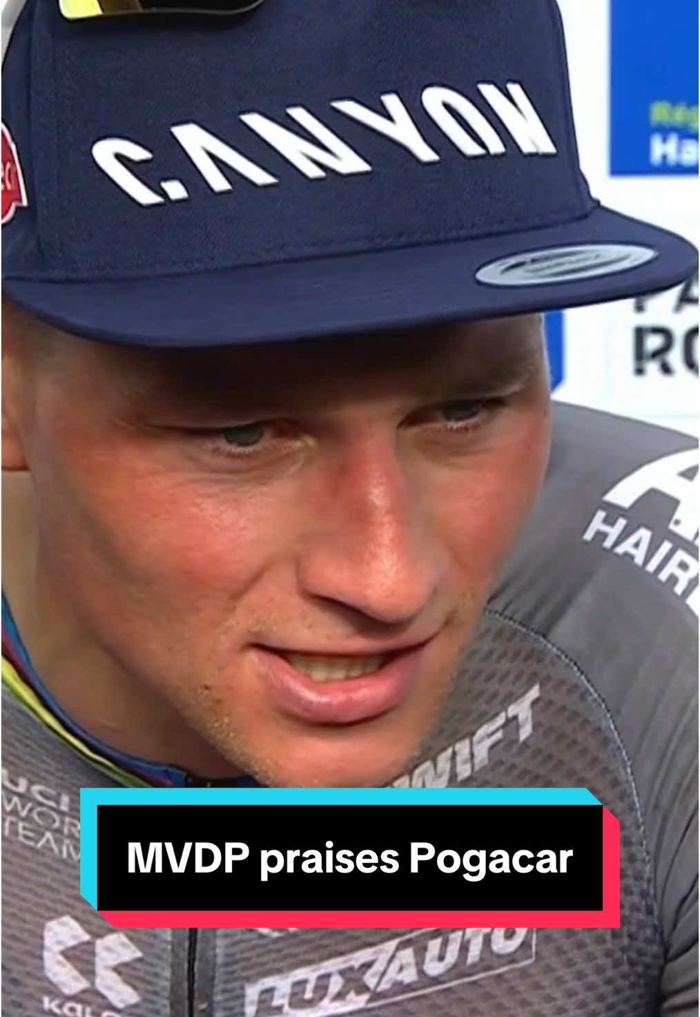 Mathieu van der Poel lauds Tadej Pogacar's performance in his Paris-Roubaix debut. 👏 #cycling #parisroubaix