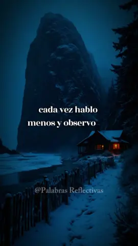 cada ves hablo menos y observo mas