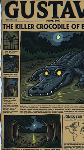 Gustave – The Killer Crocodile of Burundi 🐊 #educational #historytok #scary #horrorstory #knowledge #facts #DidYouKnow #gustav #gustave #crocodile 